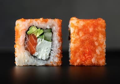 Philadelphia with Salmon in Caviar