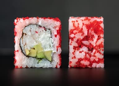 Philadelphia with Shrimp and Kani in Caviar