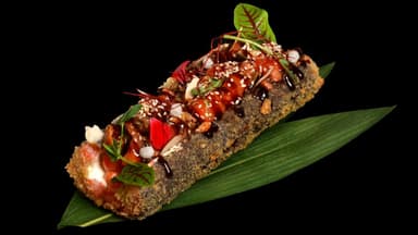 Sushi Hot Dog with Salmon and Eel