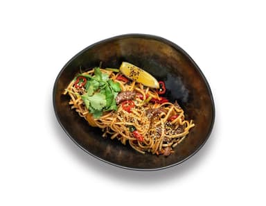 Udon Noodles with Angus Beef and Vegetable